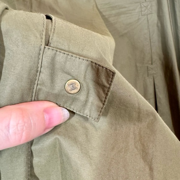 CELINE Vintage Runway Cargo Style Wide Leg Utility Pants Army Green Sz:38/US6 - Picture 8 of 14
